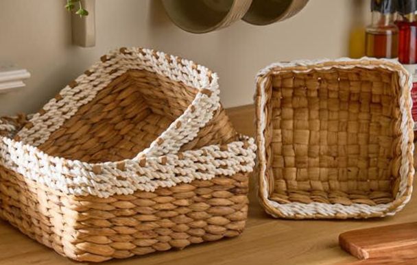 تصویر 3 از سبد حصیری آشپزخانه مناسب نظم دهی کابینت و میز